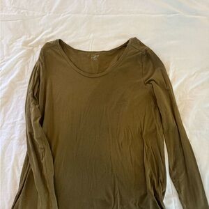 LOFT Olive Green Long Sleeve Tee